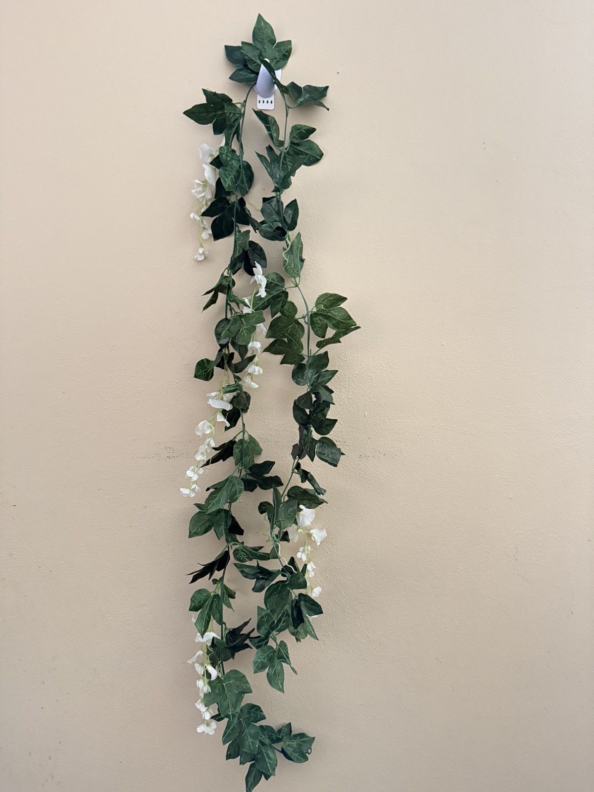 Bulk Lot of 15 Artificial Ivy & White Wisteria Flower Garlands-7.5 Feet Each