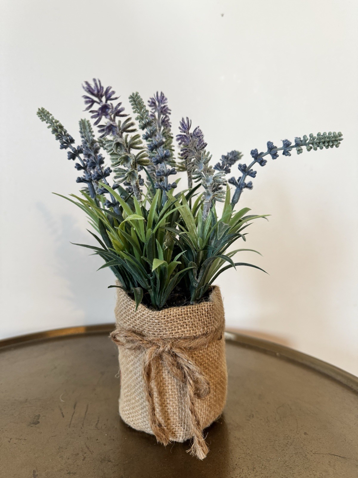 Beautiful Cottage Farmhouse Burlap Lavender Vignette Piece Decor Floral Spring