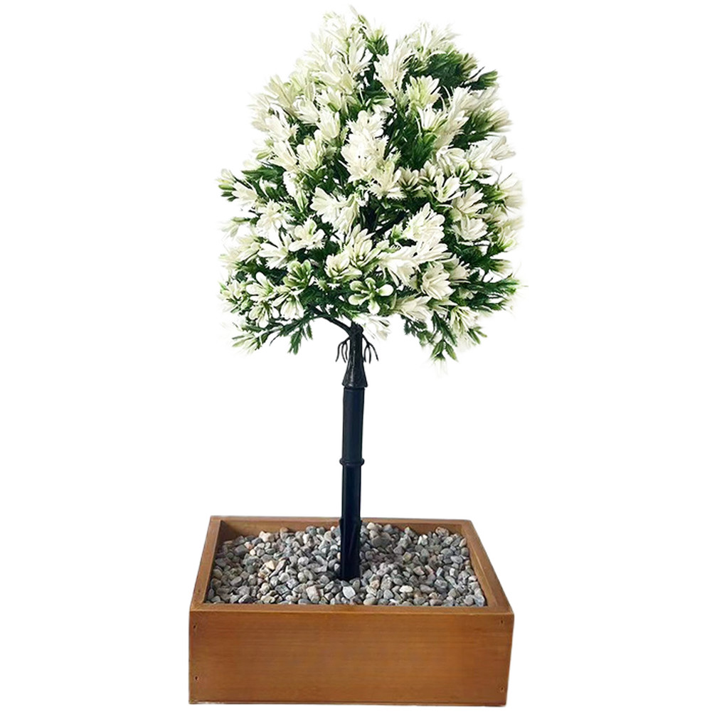 17 Inch Plastic Pine Flower Stake with Vibrant Blooms for Outdoor Spaces