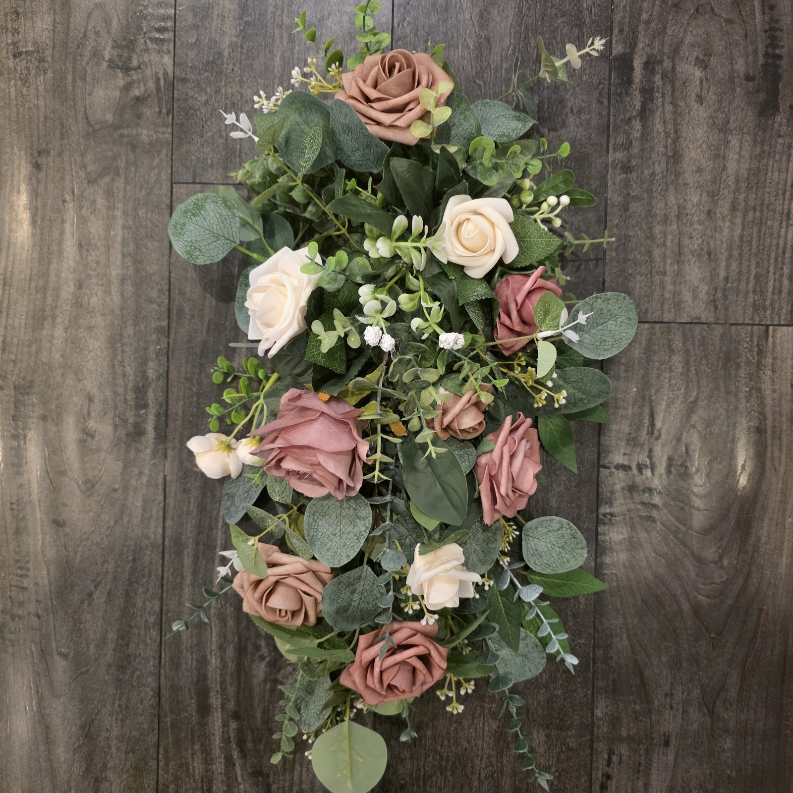 Floral Arrangements Dusty Rose/ Cream Set Of 3