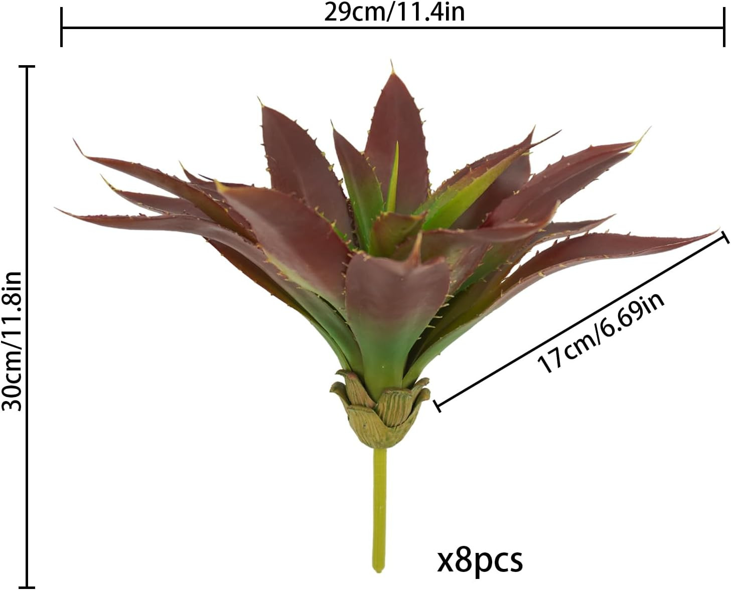 8Pcs Artificial Succulents Plants, Large Fake Succulents Flowers Unpotted Real T