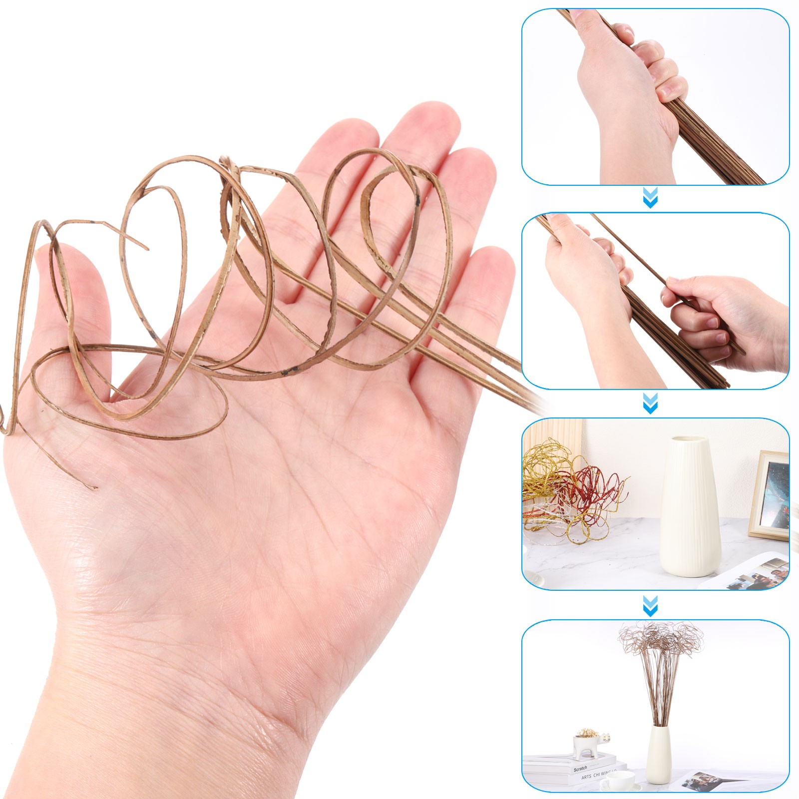 30 Pcs Dried Curly Willow Branches Natural Branches Twigs, Wooden