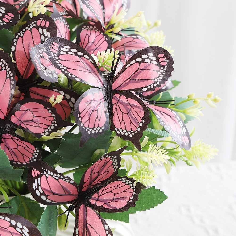 Artificial Phalaenopsis Bouquet with Butterfly Design for Home Office Decor