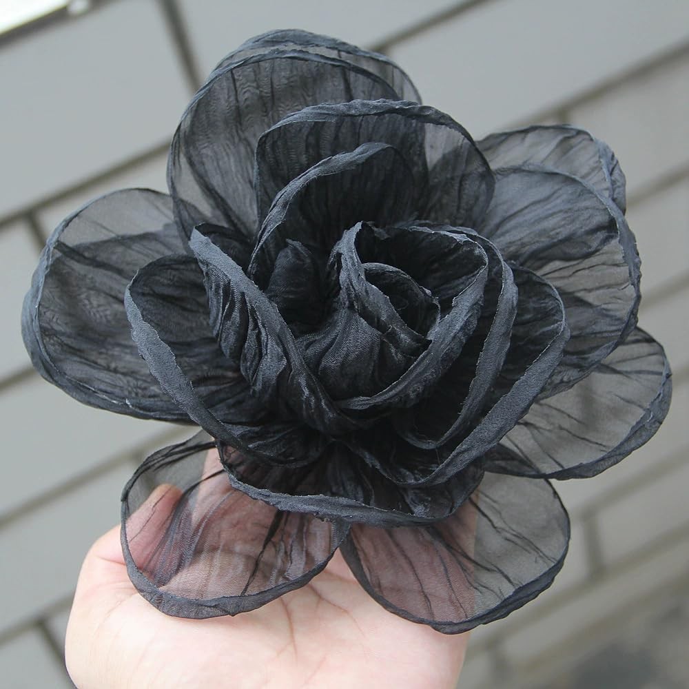 100 Pcs Satin Ribbon Flower Bows Sewing Appliques Daisy Flower Heads