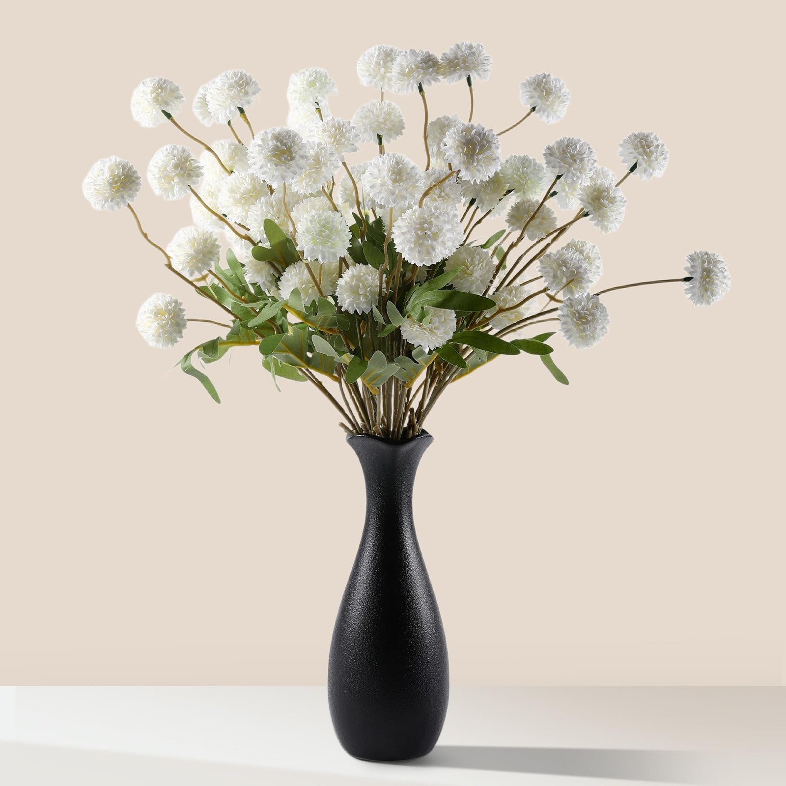 JAKY-Global 10 Stems Fall Artificial Chrysanthemum Flowers,21in Realistic Sil…
