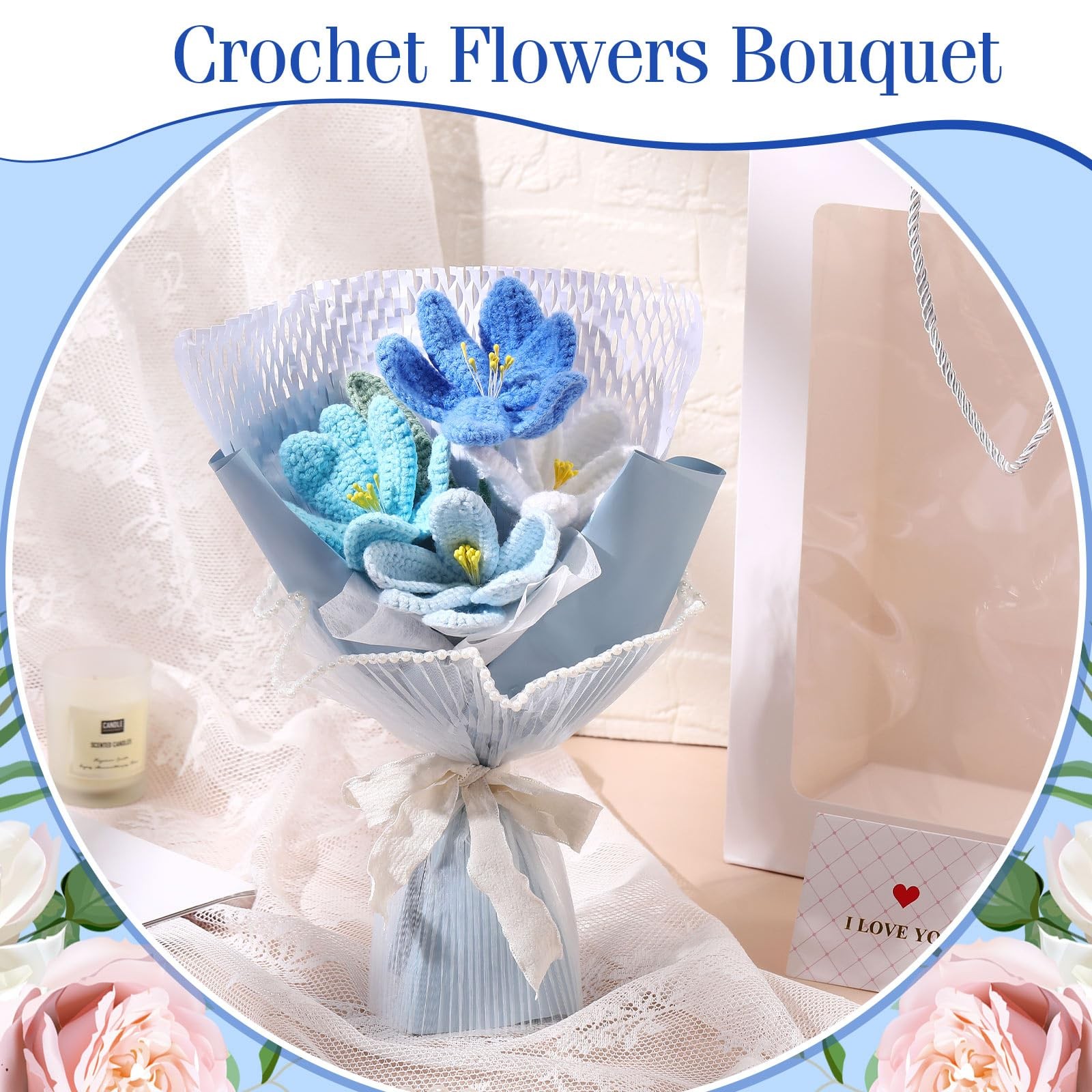 Crochet Flowers Bouquet Gift 2026 Gift for Girlfriend Crochet Tulips Complete…