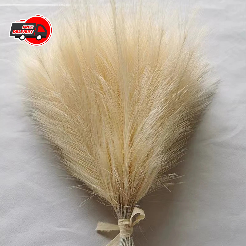 Fluffy Artificial Pampas Grass Bouquet Boho Fake Plant for Wedding Home Decor