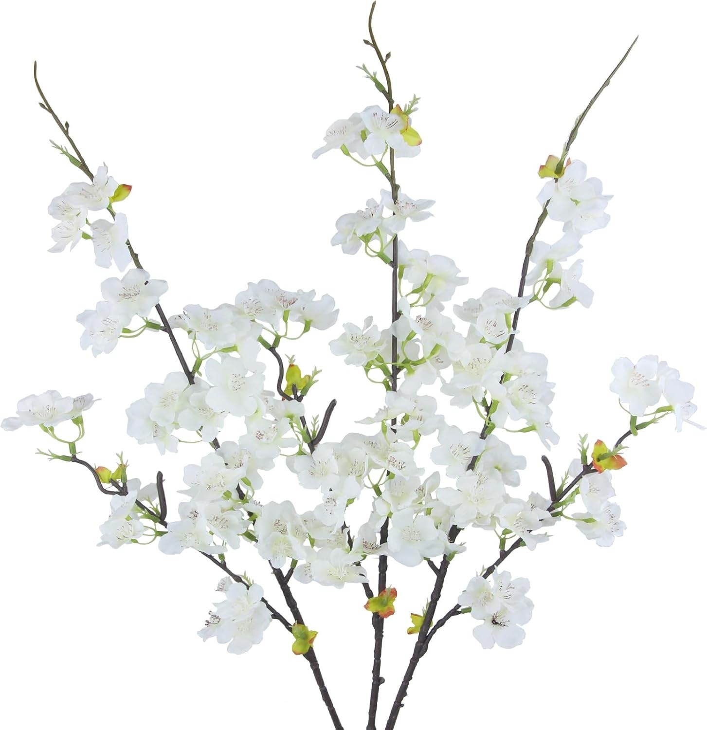 3 Pcs Artificial Cherry Blossom Flower Pink Silk Peach Flowers Bulk Plum Blossom