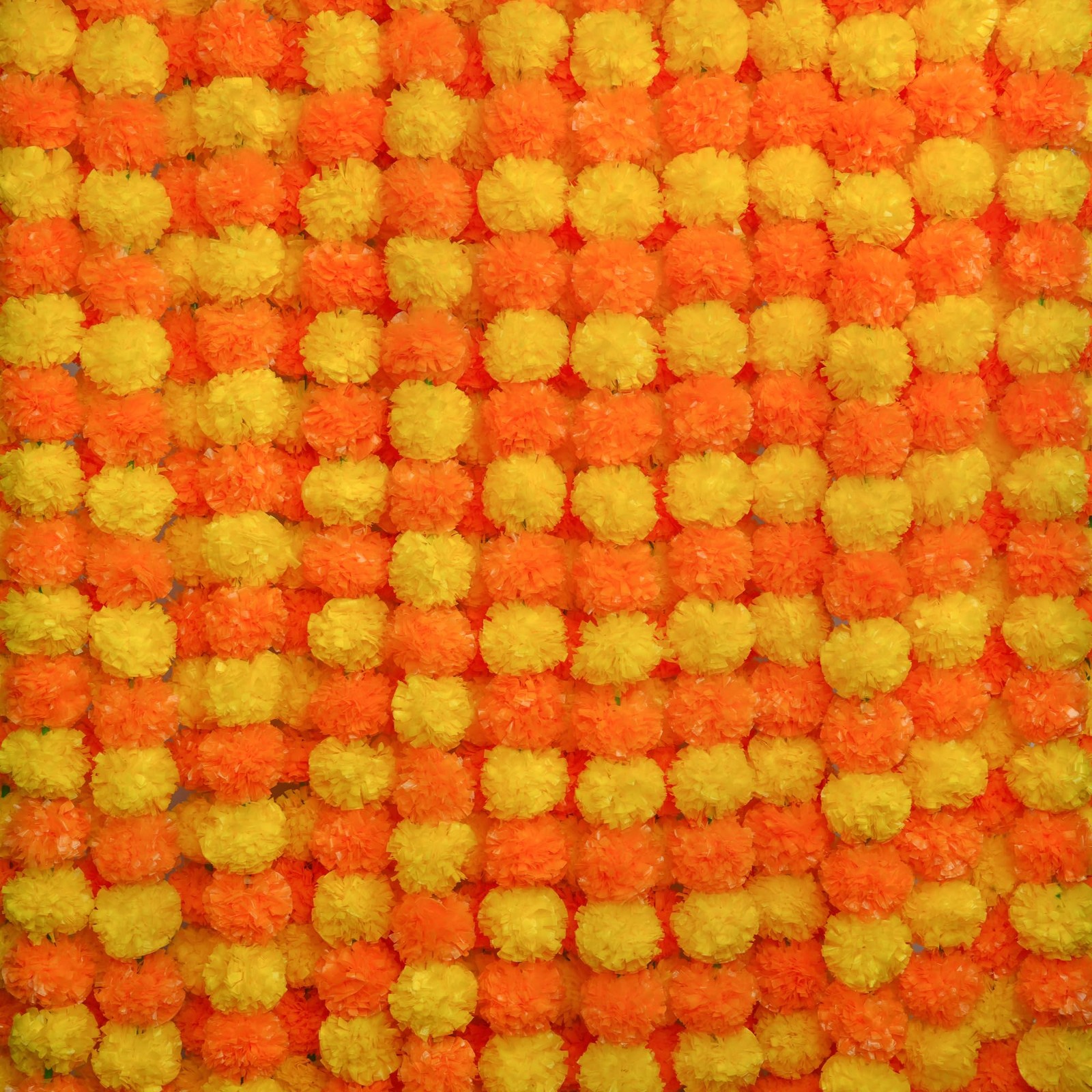 5Pcs Marigold Garland for Decoration,5 Feet Marigold Flowers Diwali Decor