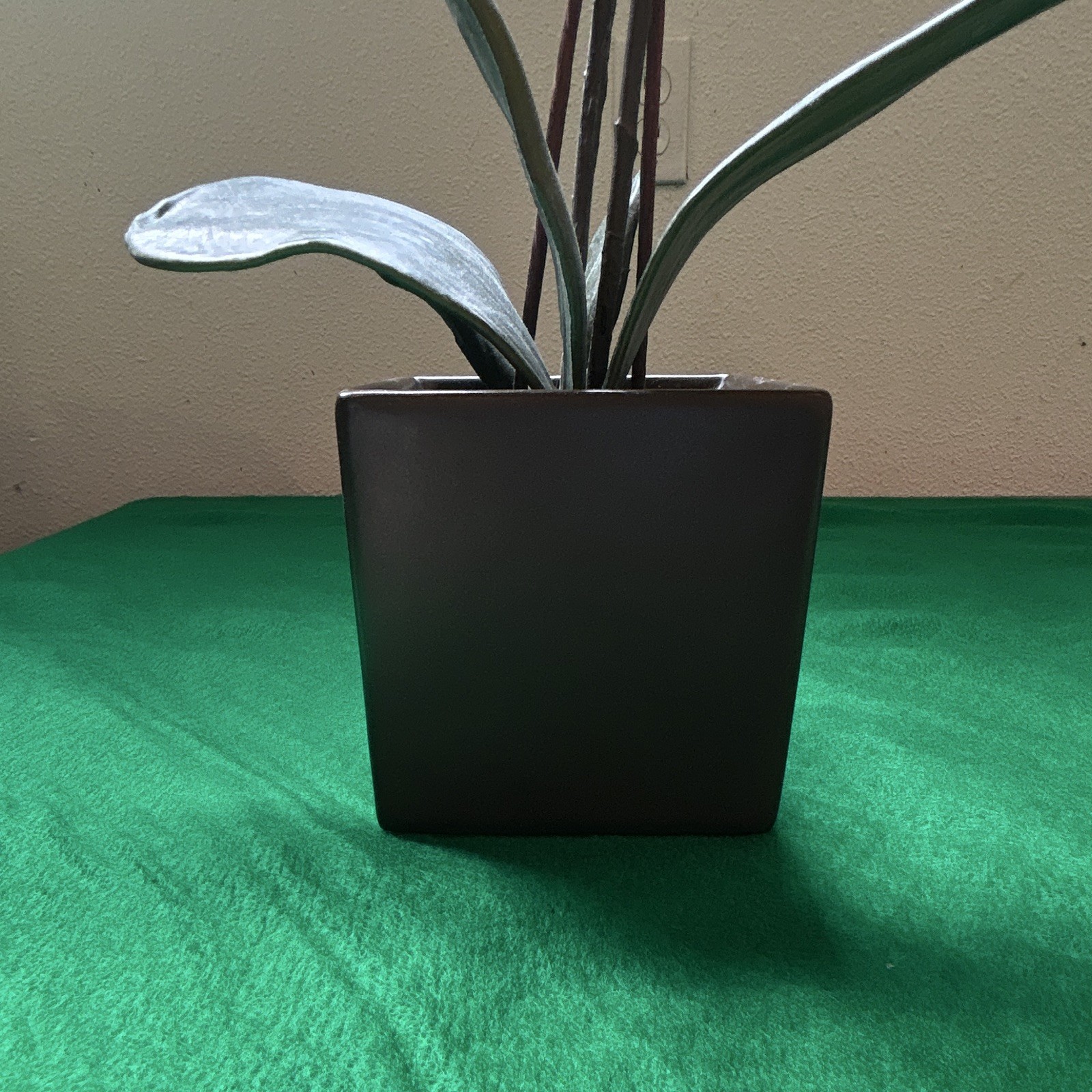 Target Purple Orchid Artificial Arrangement in Black Square Awesome Flower Pot