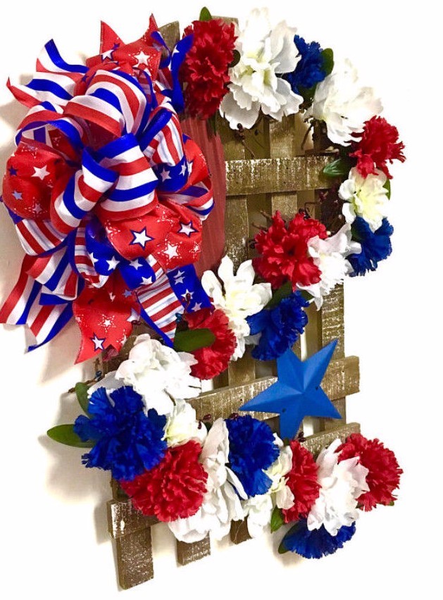 SALE! Outdoor Patriotic Wreath Door Fourth of July Independence Day Veterans