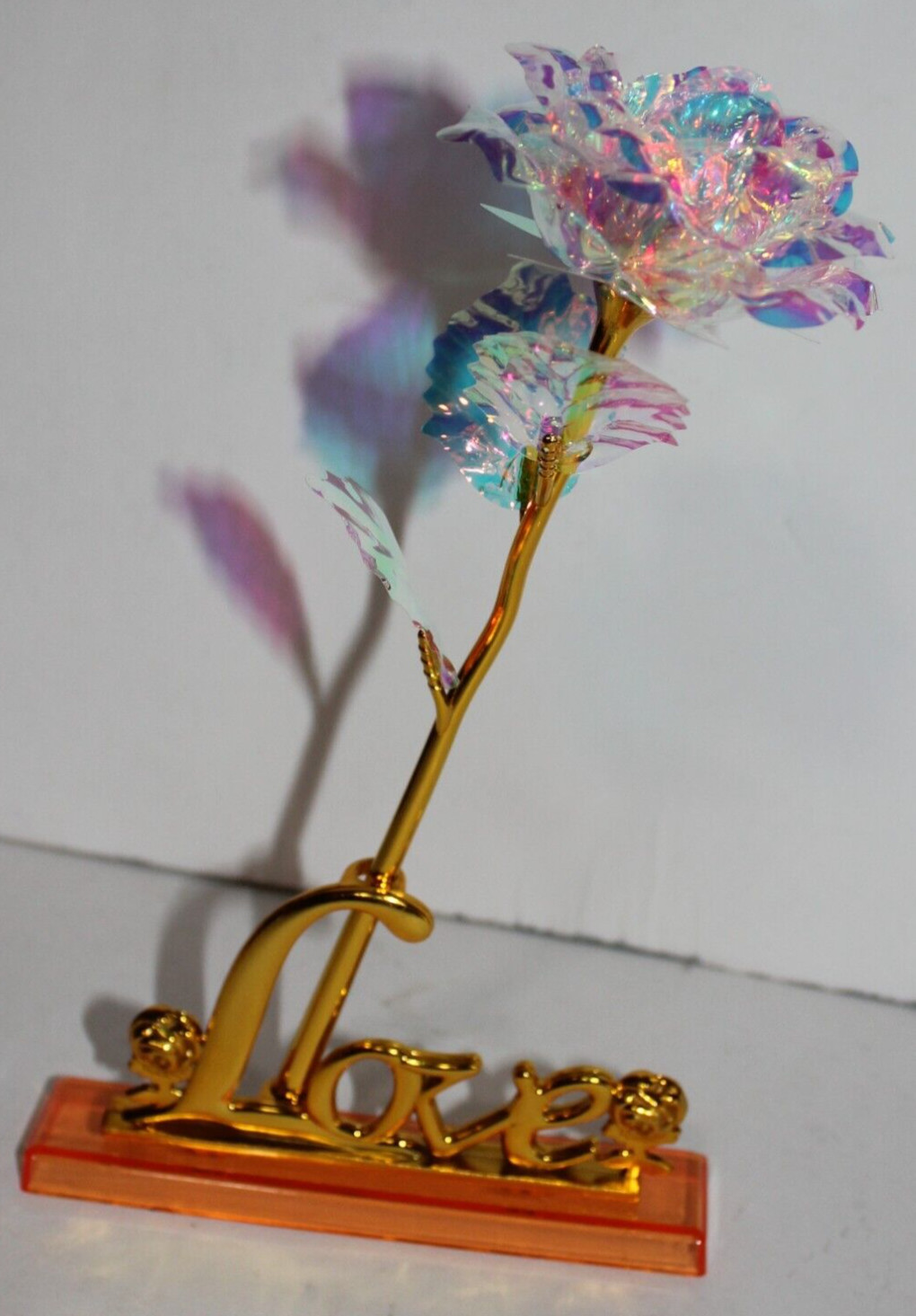 Mothers Day Light Up Rose Flower in Love Stand Great Gift Valentines Anniversary