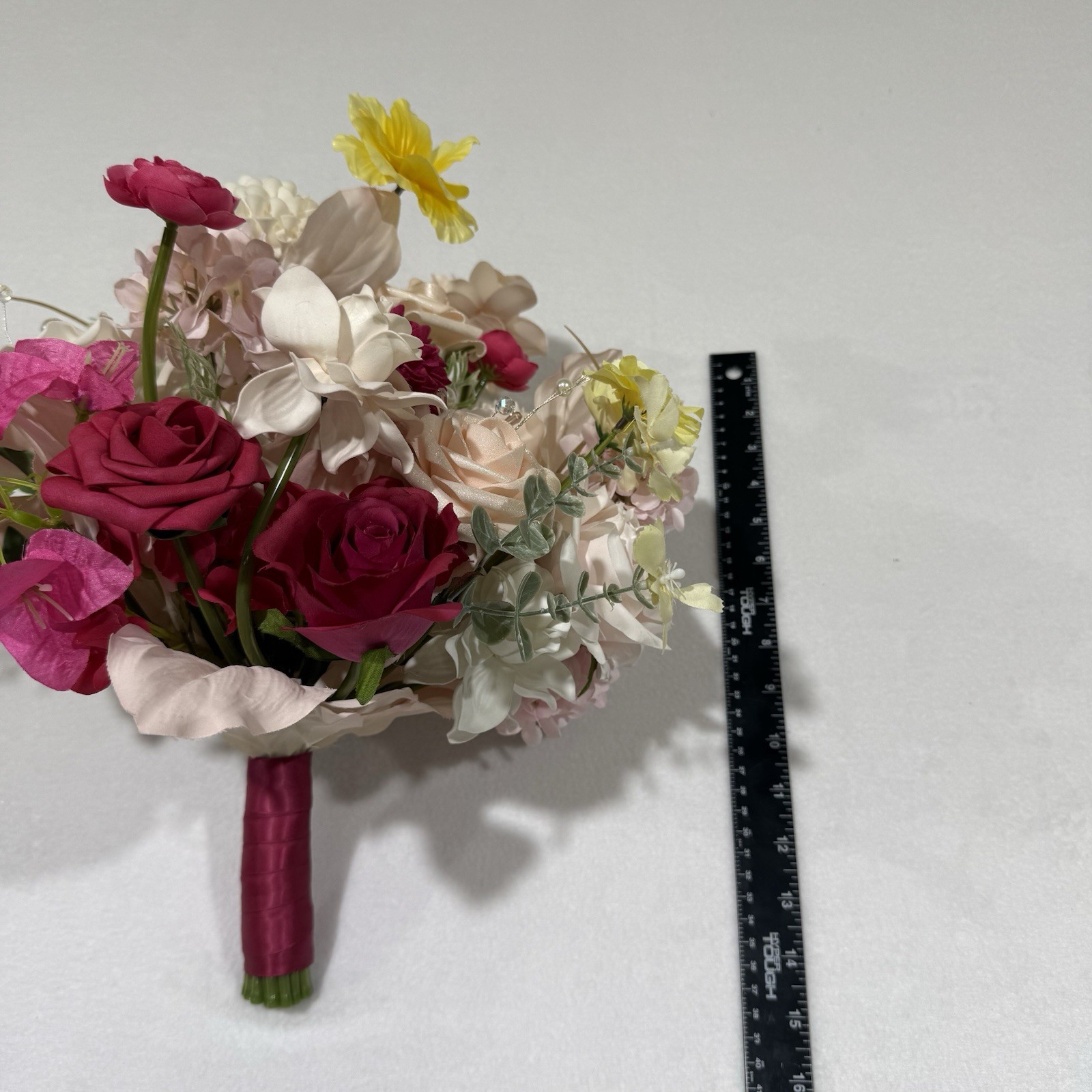 Elegant Silk Artificial Spring Flowers Wedding Bouquet Bridal Bridesmaid