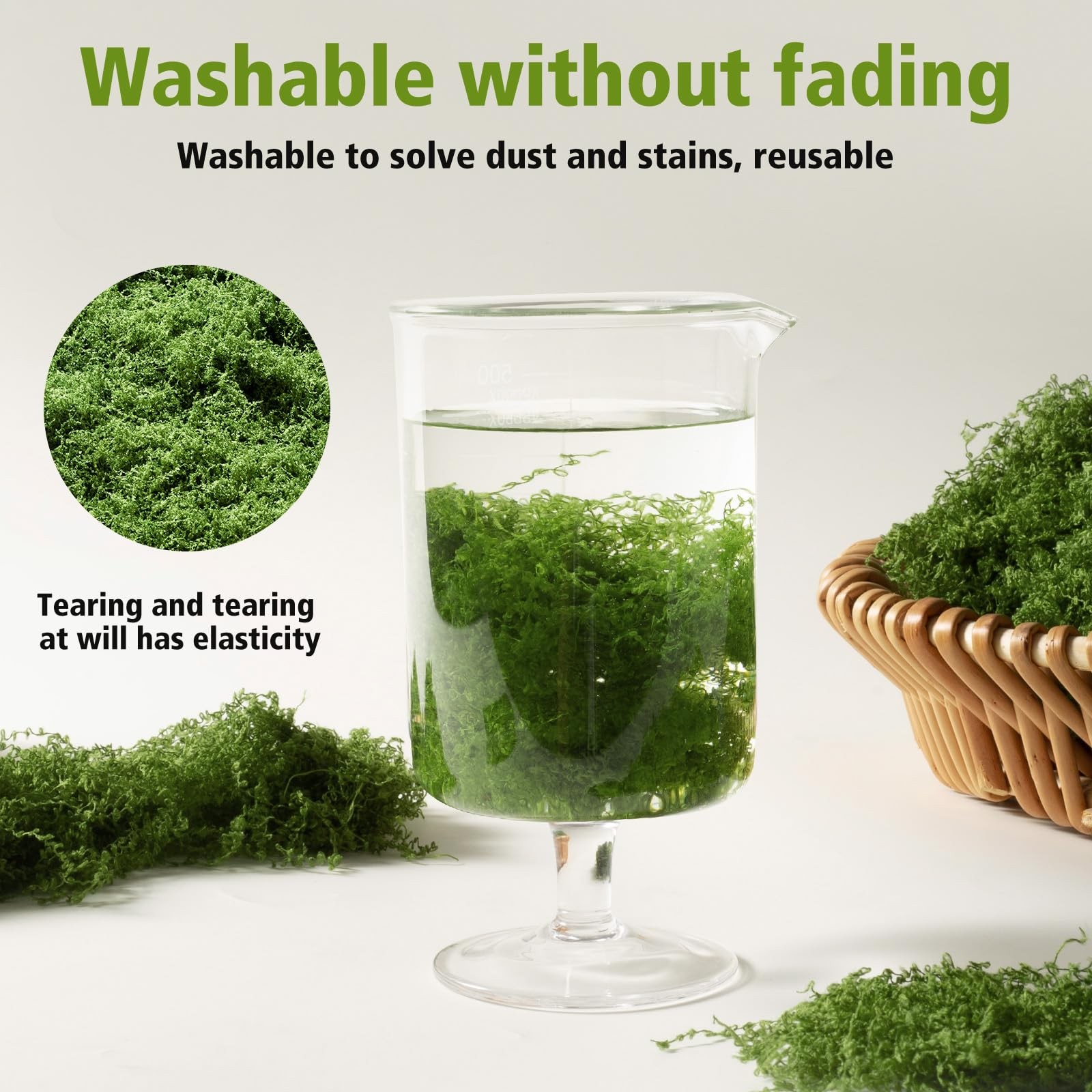 Artificial Moss mat, Green, 39.37 x 39.37 inches (Dark Green), Waterproof Ind…