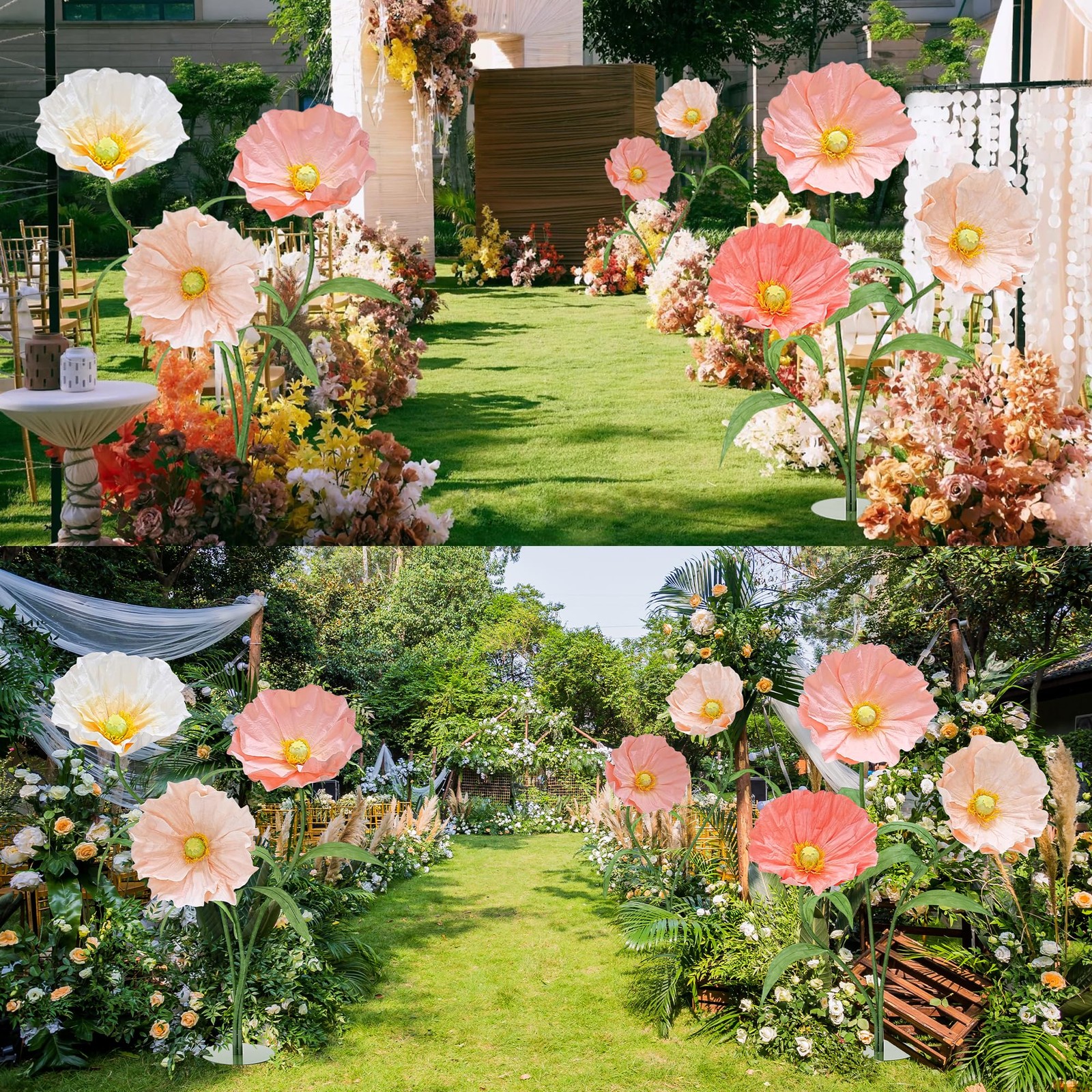 Large Fake Flowers Decor -5.6 Ft Giant Artificial Flowers Big Floral with Sta…