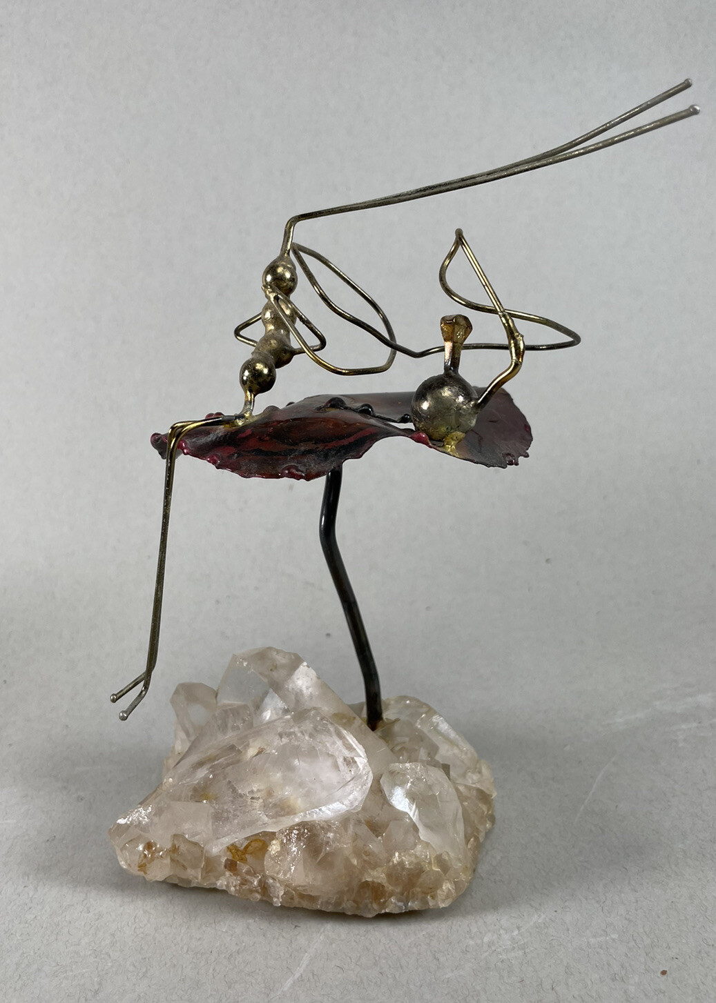 Primantis Copper Sculpture Quartz Base