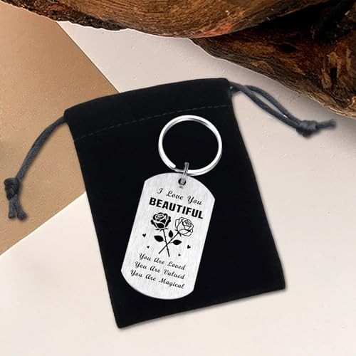 I Love You Gifts for Her Girlfriend Wife Christmas, to My Love Keychain for
