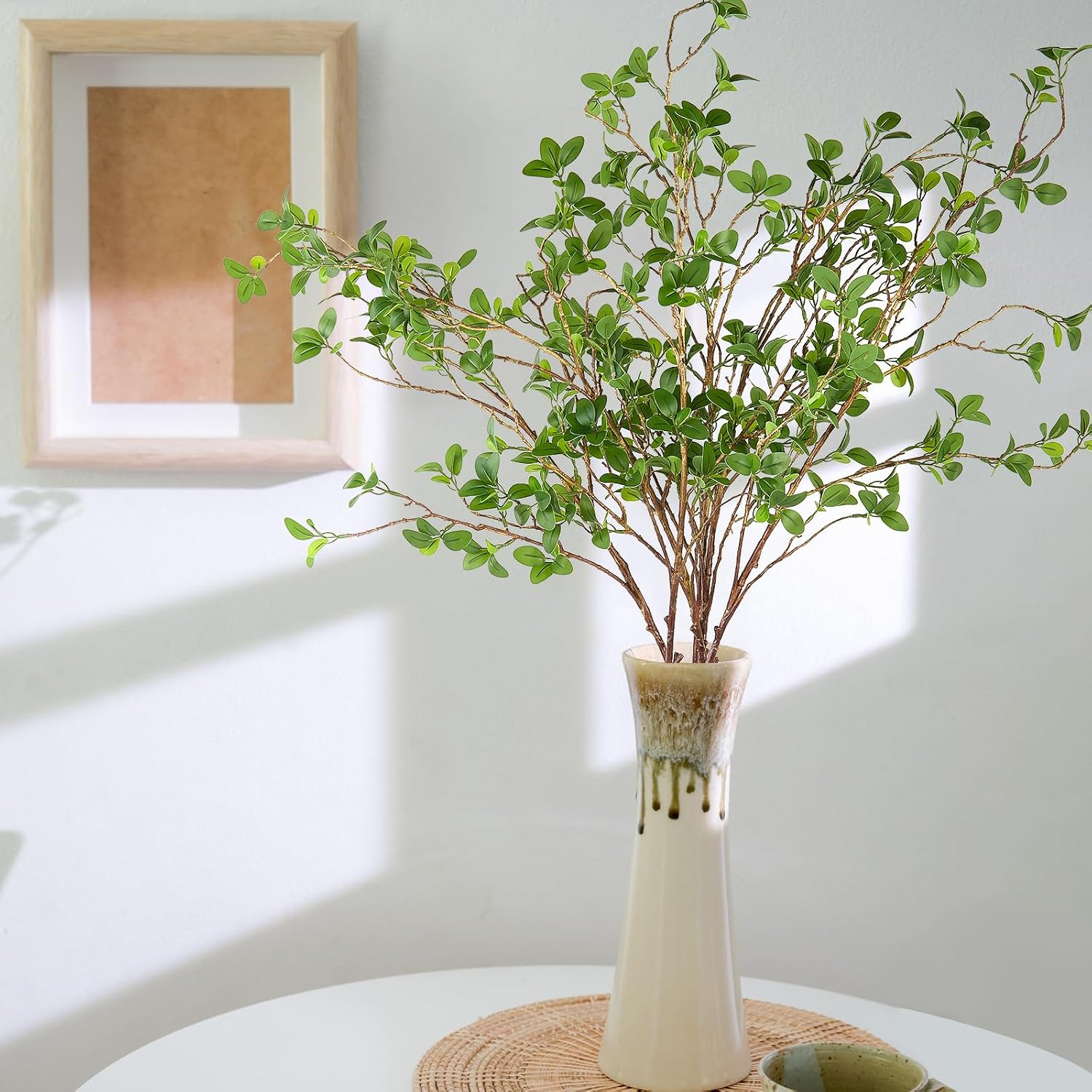 6Pcs 41.3″ Olive Greenery Stems – Artificial Long Branches for Home Decor