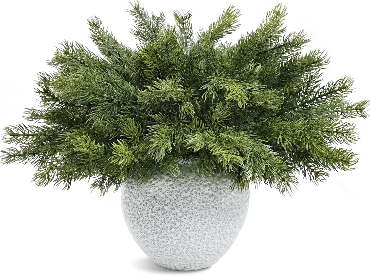 24 Pcs Christmas Pine Branches – 18″ Realistic Artificial Greenery Pine Stems –