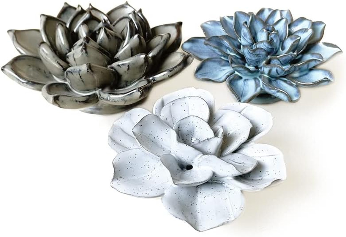 Charming Coral Artificial Plant Set of 3 – Decorative Ceramic Flowers