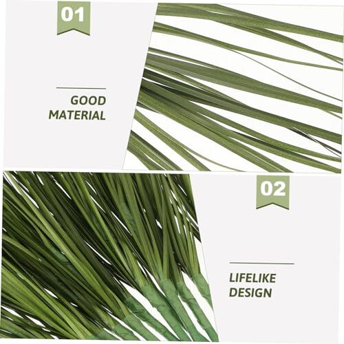 12 Pcs Artificial Grass, 11.79in Fake Grass Artificial Shrub Plants,