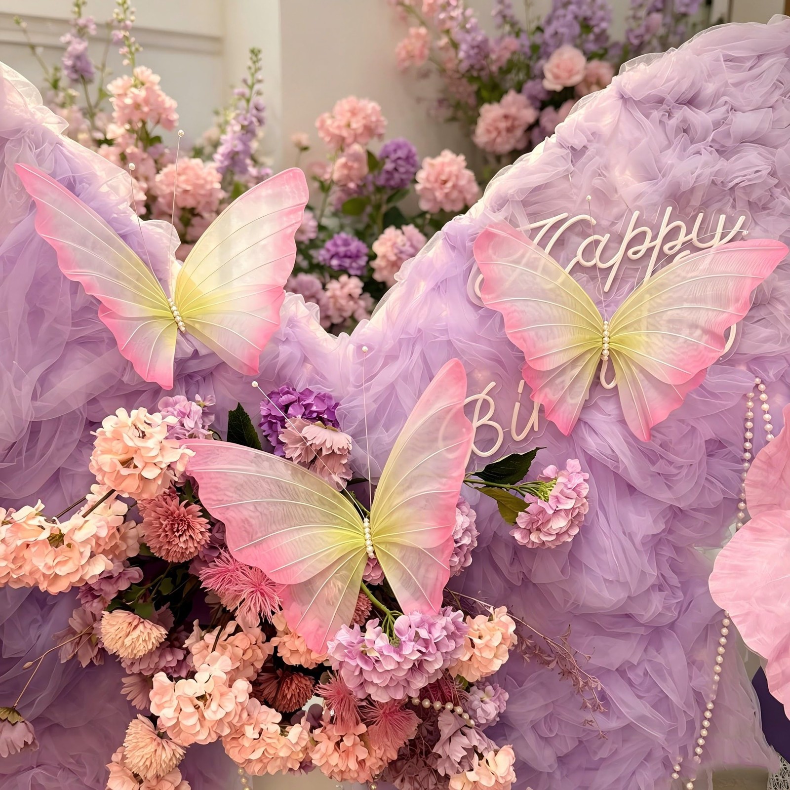 3Pcs Silk Butterfly Decorations,19.6″ Large Butterfly Wall Decor,Mariposas Gr…