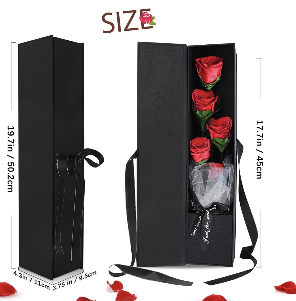 PARAROSE Mother’s Day Birthday Roses Gift for her, Handmade Rose Flowers in Box