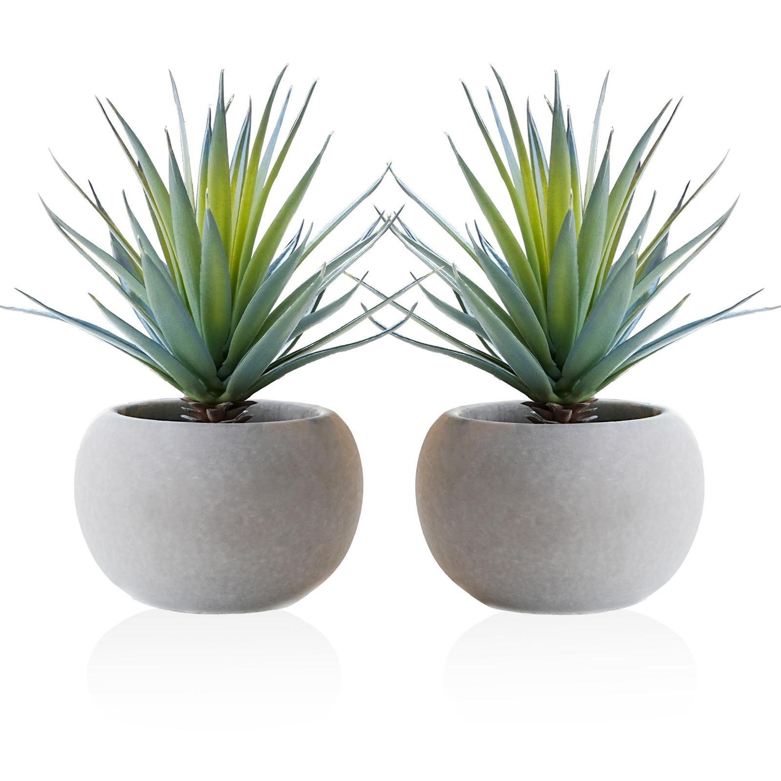 Jahe Agave Artificial Plants, Matte Pot Mini Artificial Plants Indoor, 8.07 i…