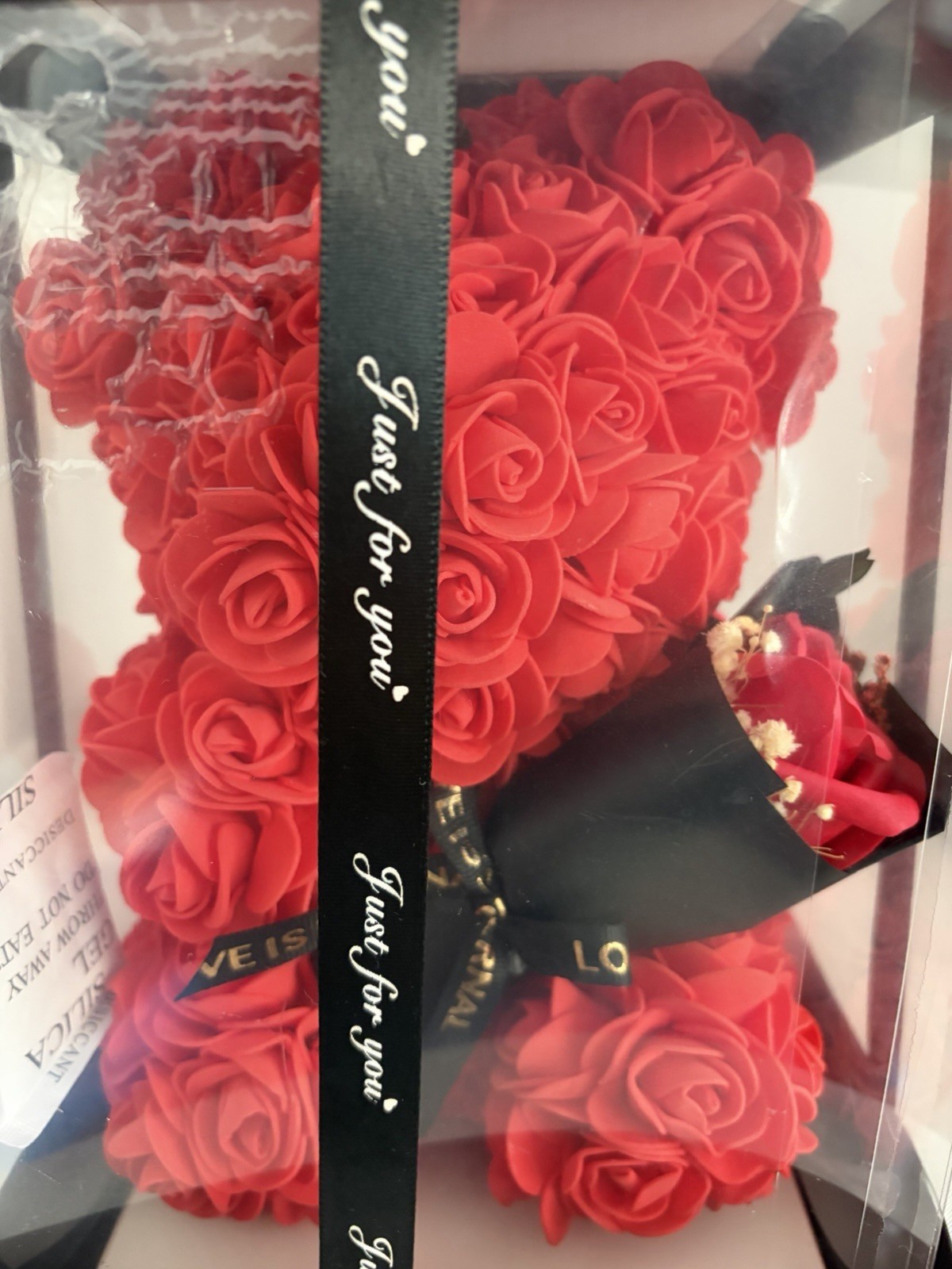 Just For You Rose Teddy Bear -Artificial Rose Flower Special Gift For girlfriend