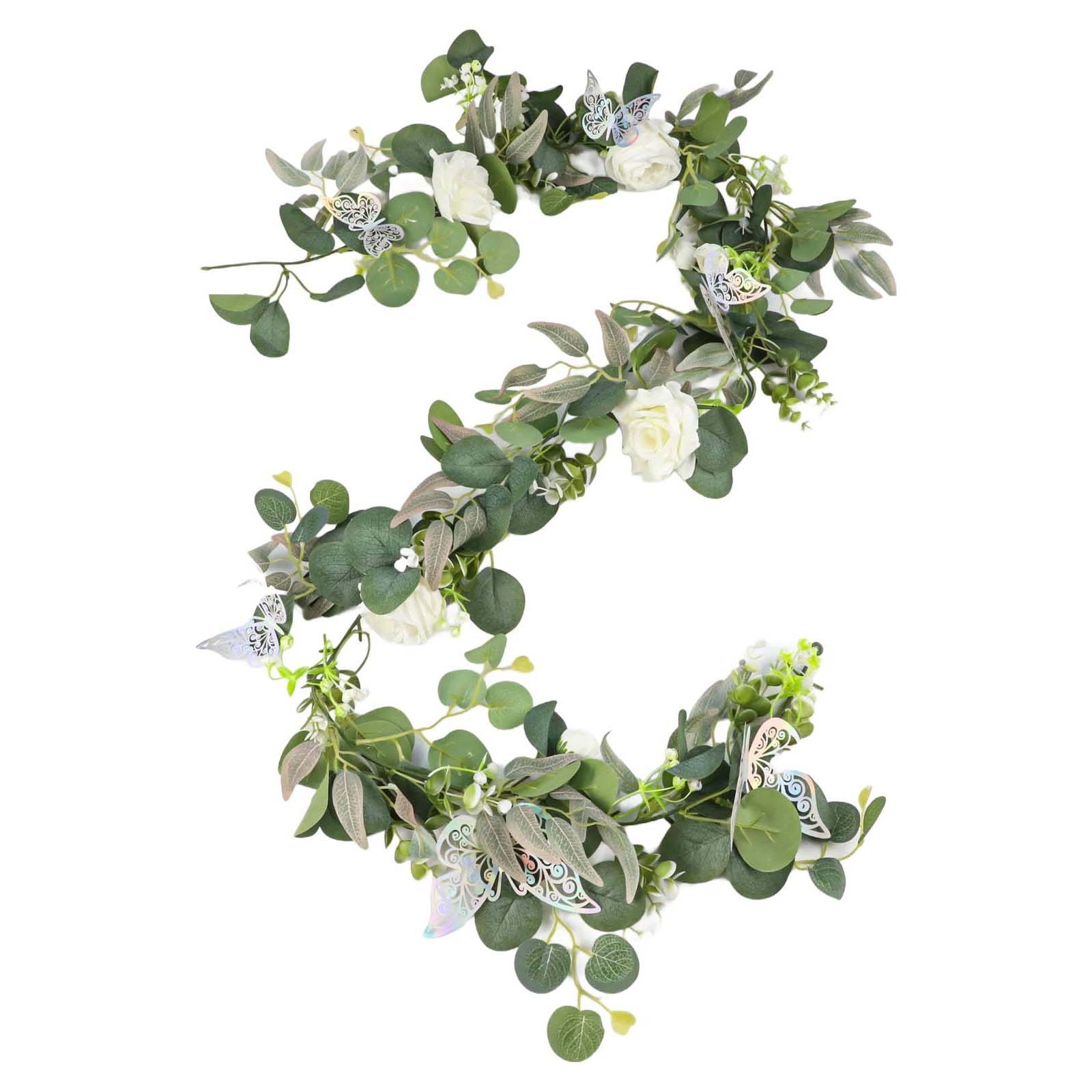 5 9 FT Wedding Decoration Flower Vine with Butterflies for Centerpieces
