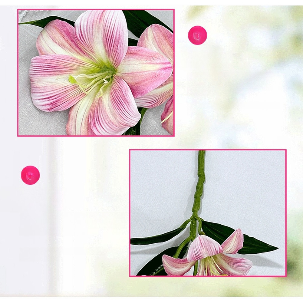 3D Printed Silk Hemerocallis for lily Artificial Flower for Wedding Home Decor