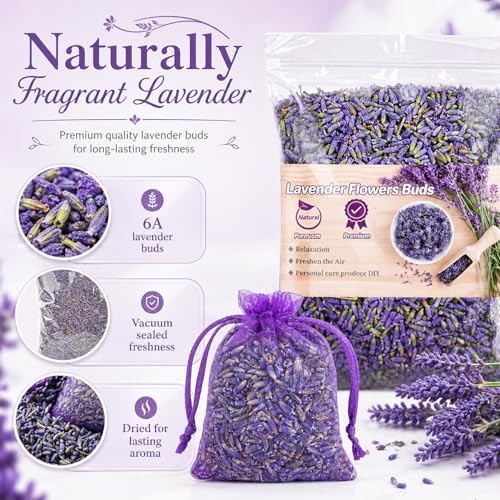 7oz Dried Lavender Flowers Organic Buds Bulk for Sachets Soap Making DIY Crafts