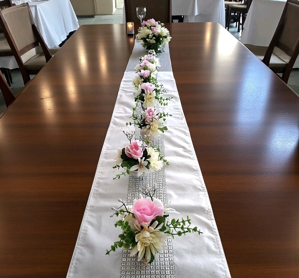 Tea Party Pink Rose Chrysanthem Silk Floral Arrangement Bridal Birthday POP-IN