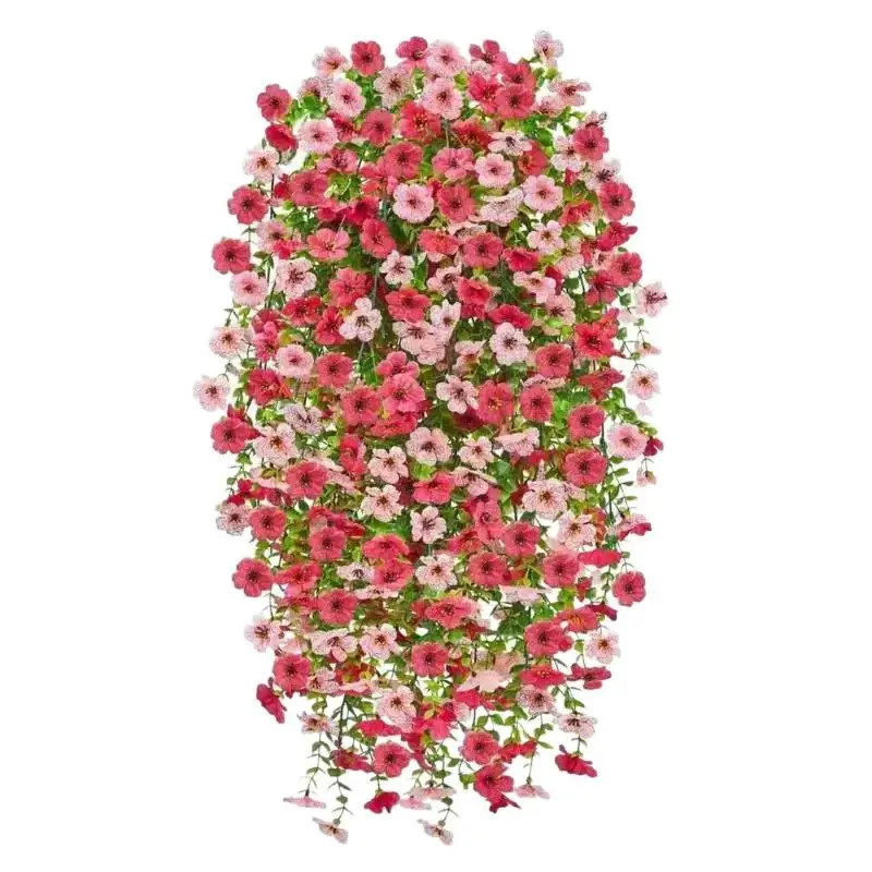 2Pcs Plastic Eucalyptus Fake Plant Decor Daisy Artificial Flowers Hanging Vines