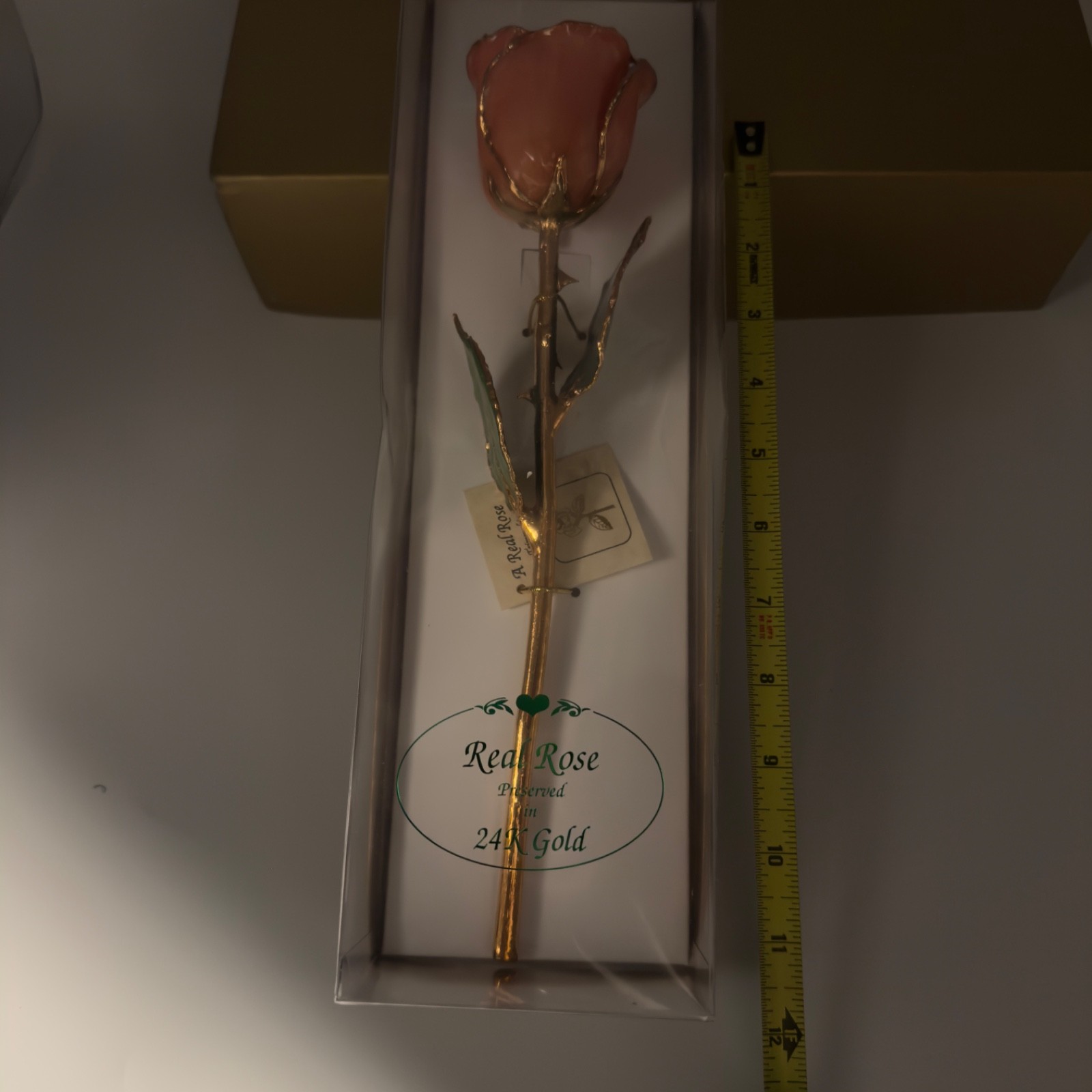 24K gold Dipped REAL Rose “Sunset” pink & orange The Original Since 1981