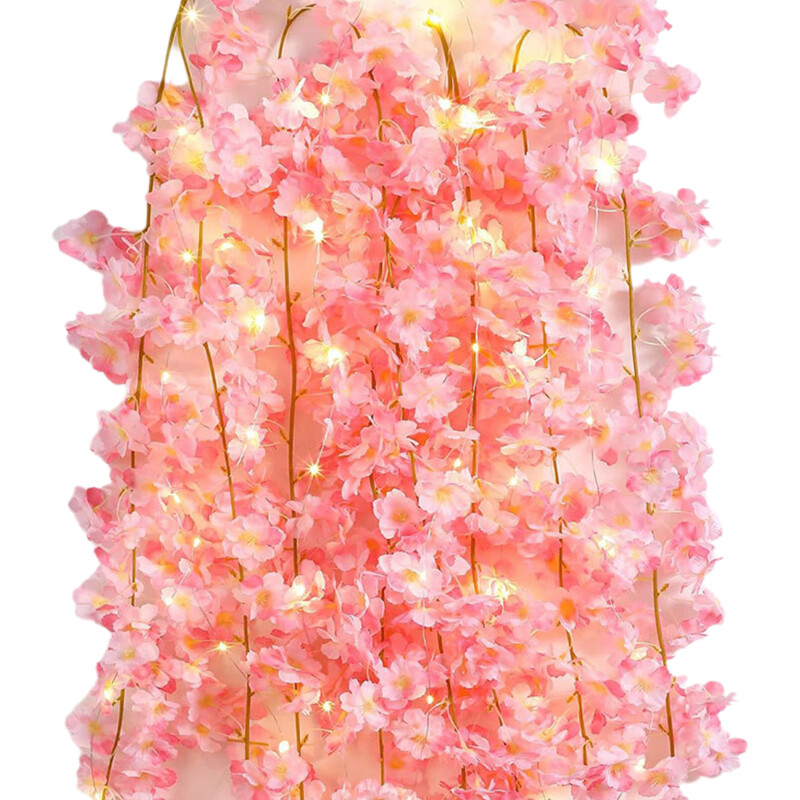 2M Cherry Blossom Light String Garland 20LED Fairy Lights Home Decro Waterproof