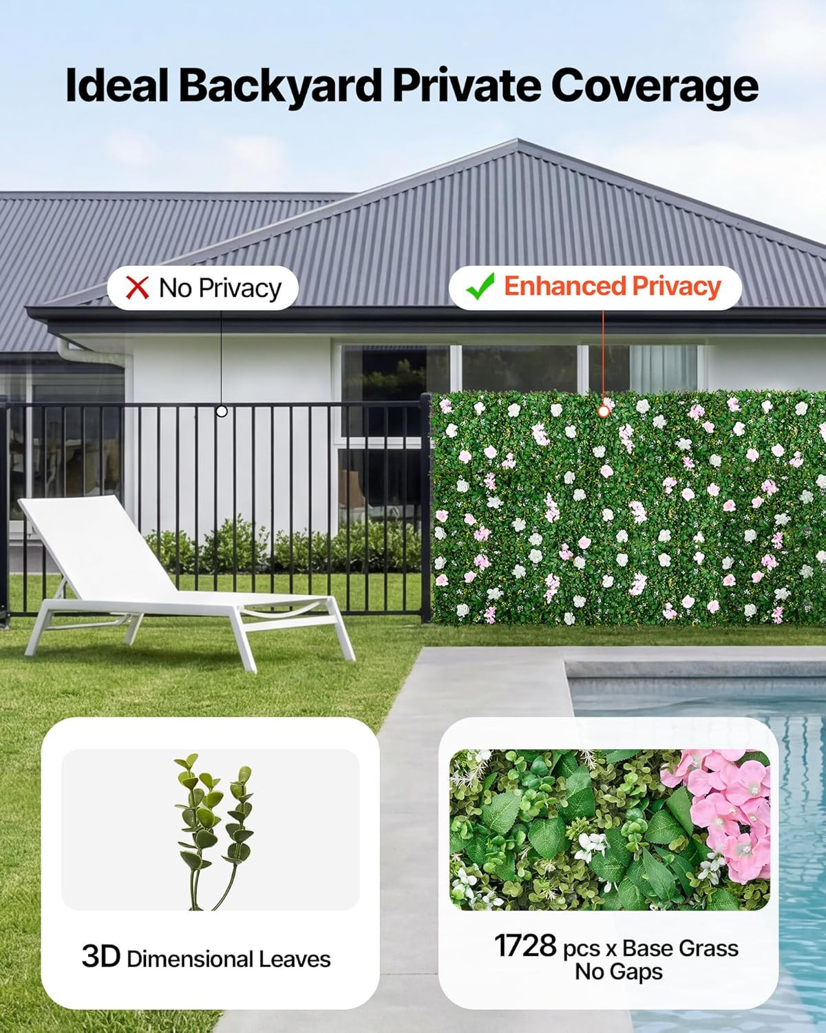 Gorgeous 3D Silk Flower Wall Backdrop Panels – 2 PCS, 2×8 Ft for Events