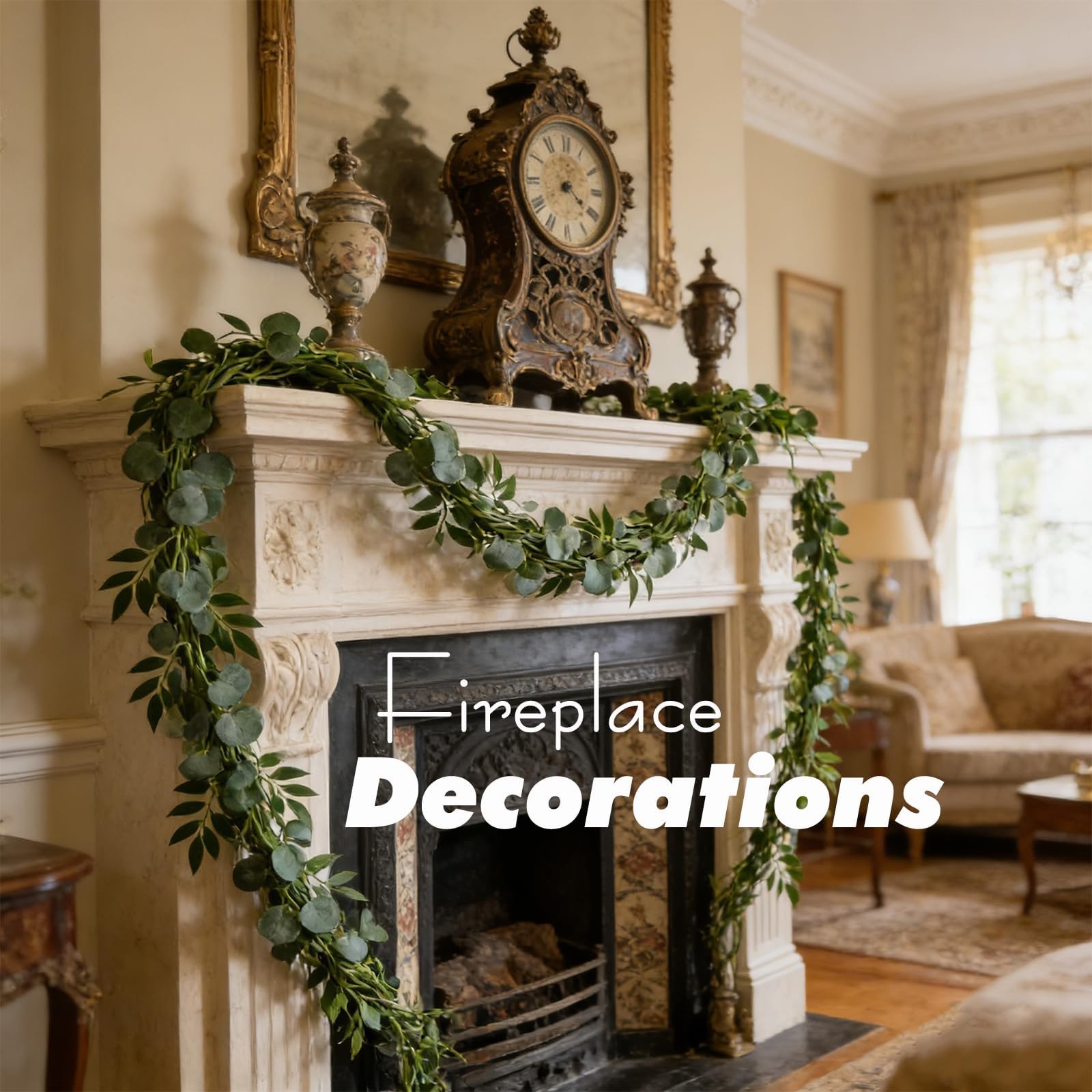 6 Pack 6.5Ft Fake Greenery Garlands Eucalyptus Willow Garland for Rustic Wedd…