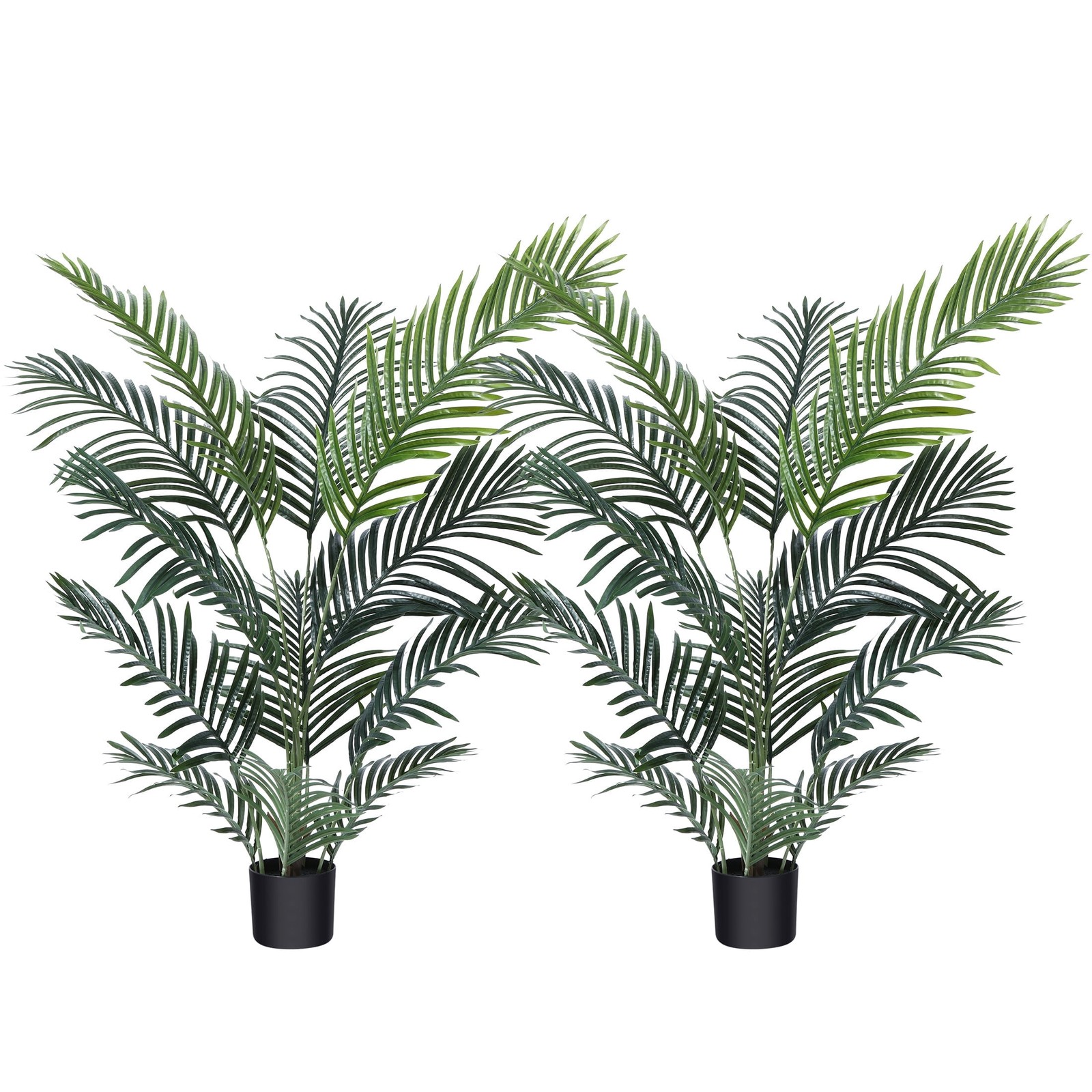 4 Feet Artificial Majestic Palm in Pot for Indoor Outdoor Home Office