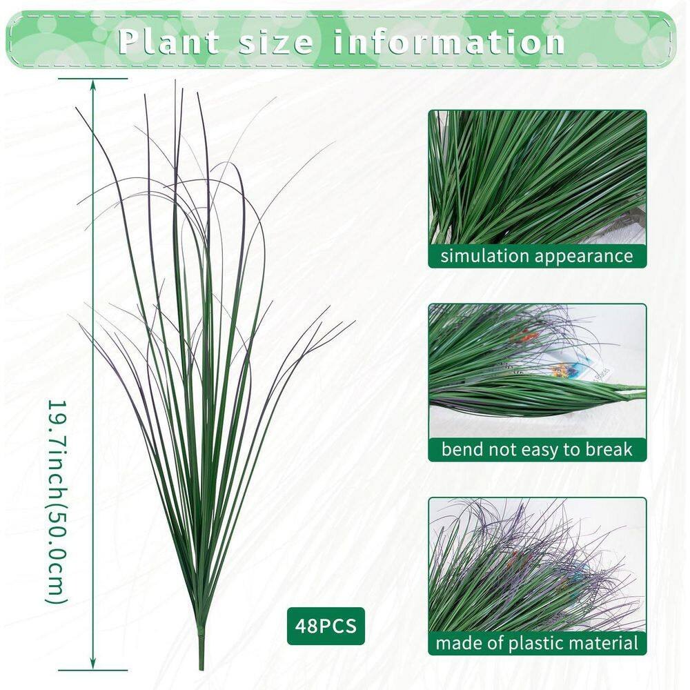 1 In. Artificial Green Purple Tail Shrub Green Indoor/Outdoor Artificial Plant W