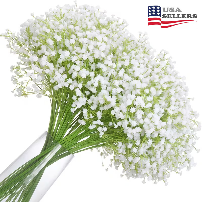 20× Baby Breath Artificial Flowers Gypsophila Faux White Flowers Outdooor Party