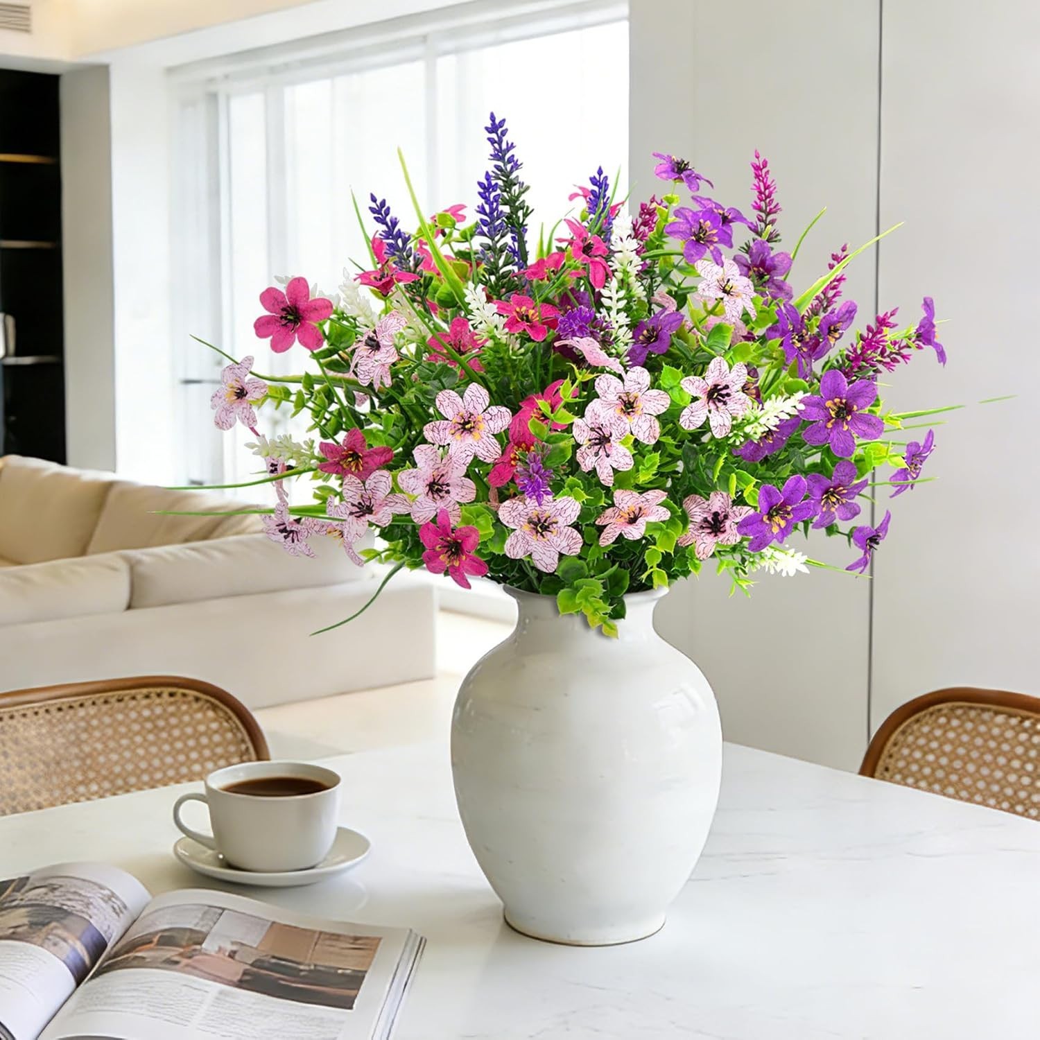 Elegant 24 Count Faux Flower Bundles for Home and Garden – Low Maintenance Charm