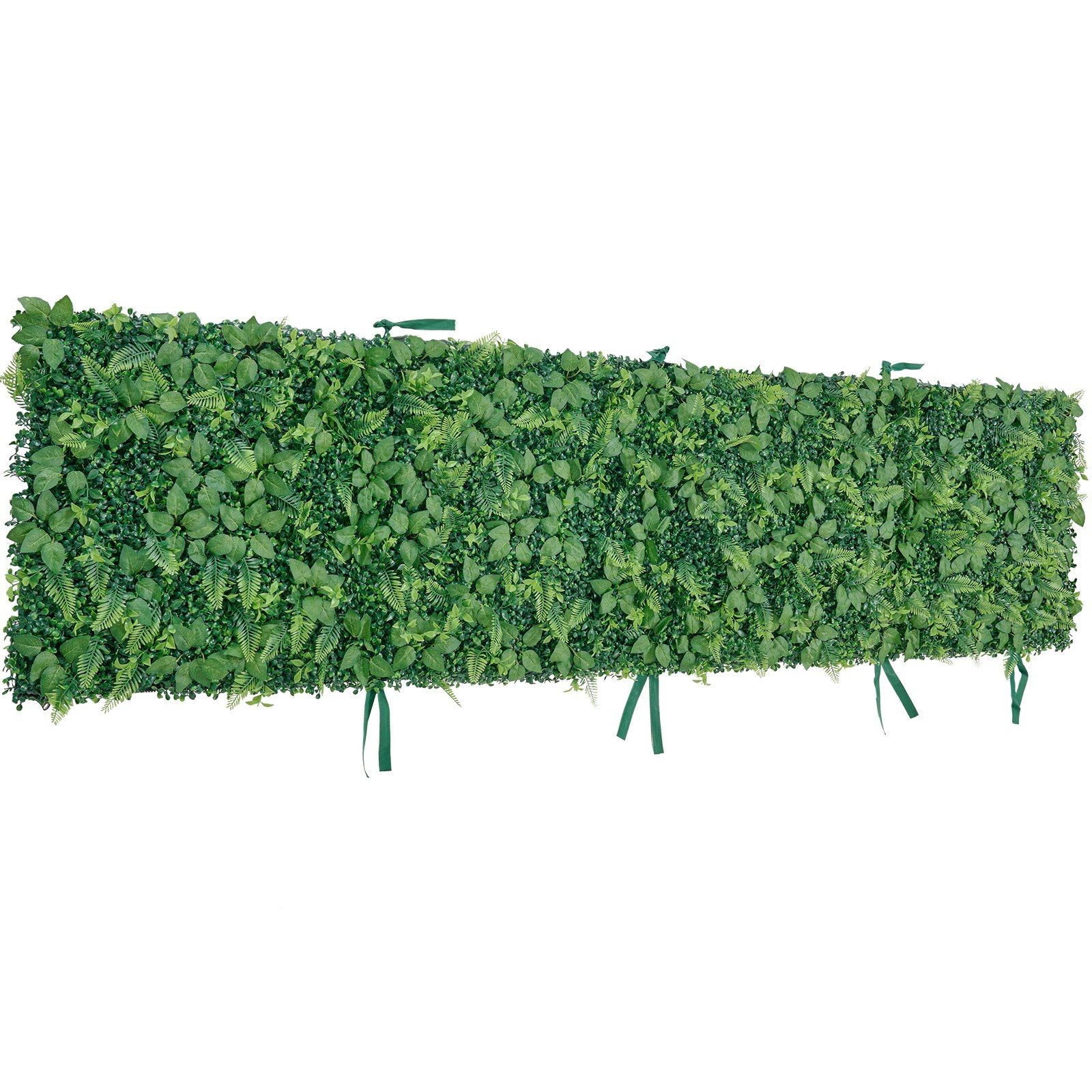 Lifelike Artificial Boxwood Panels, 4pcs 2x8ft, Dense 3D Foliage Privacy Screen