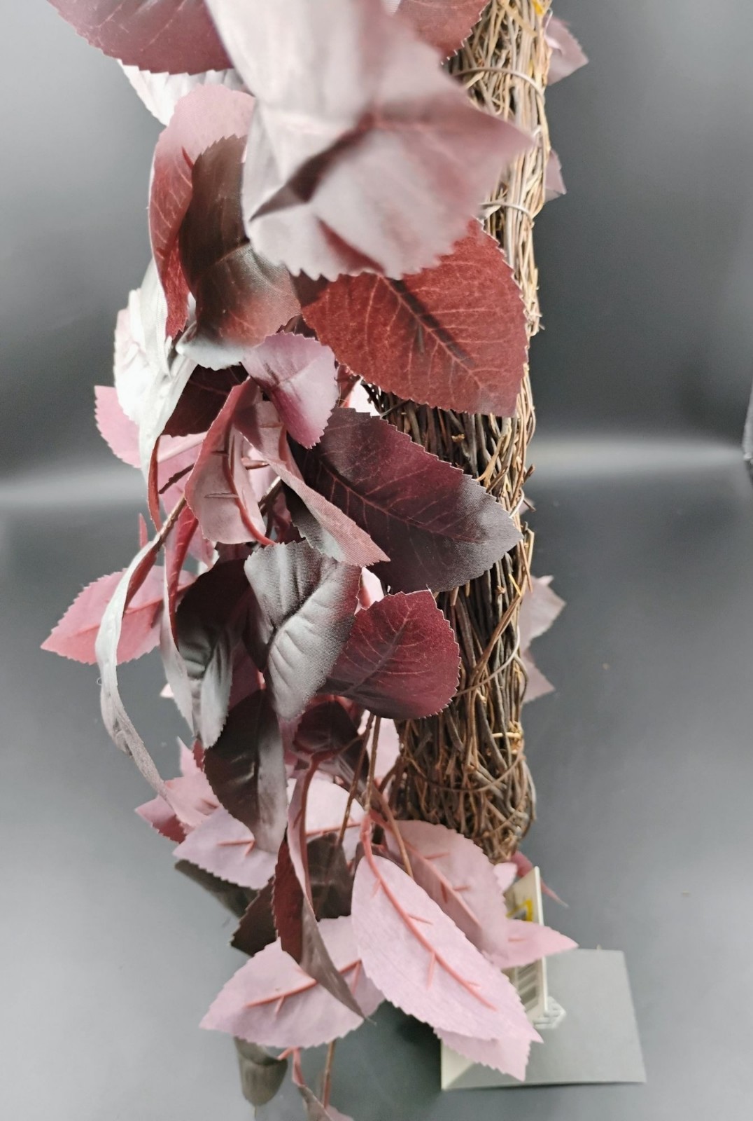 Wreath With Artificial Purple Leaves For Home & Event Decor