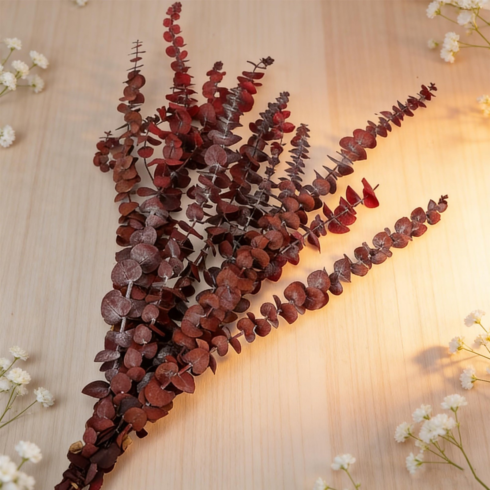 Dried Red Eucalyptus Stems 20 Pcs 16 Inch Natural Branches – Wedding & Home