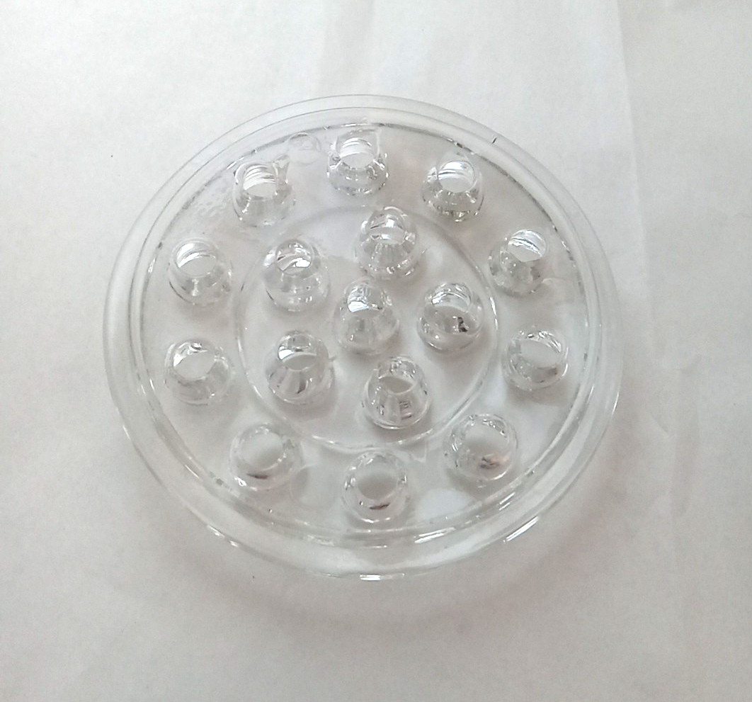 Flower Frog Floral Arrangements Clear Glass 3.25″ 11 hole – 5″ 16 hole Lot of 2