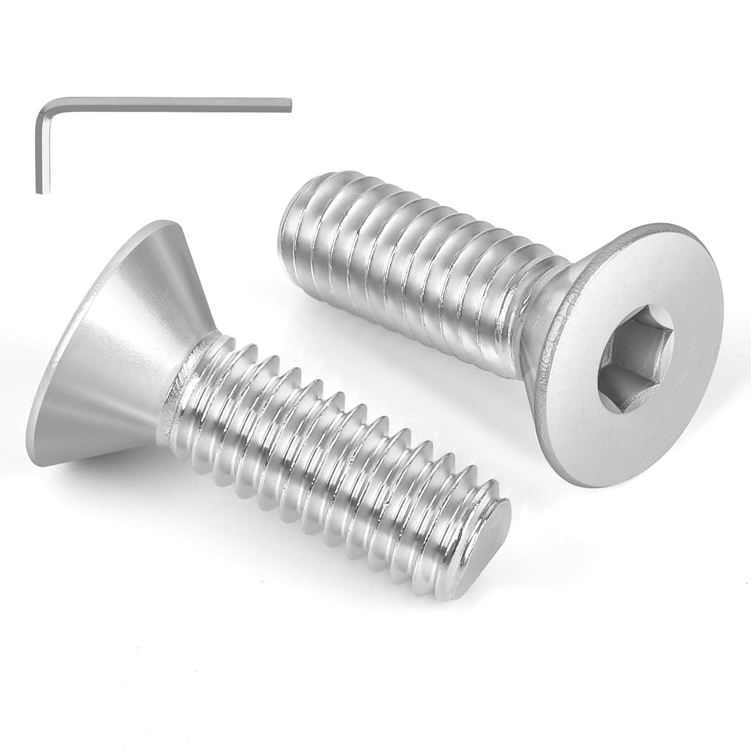 20 PCS #10-24 X 1-1/4″ Flat Head Socket Cap Screws Bolts, Countersunk Allen Bolt