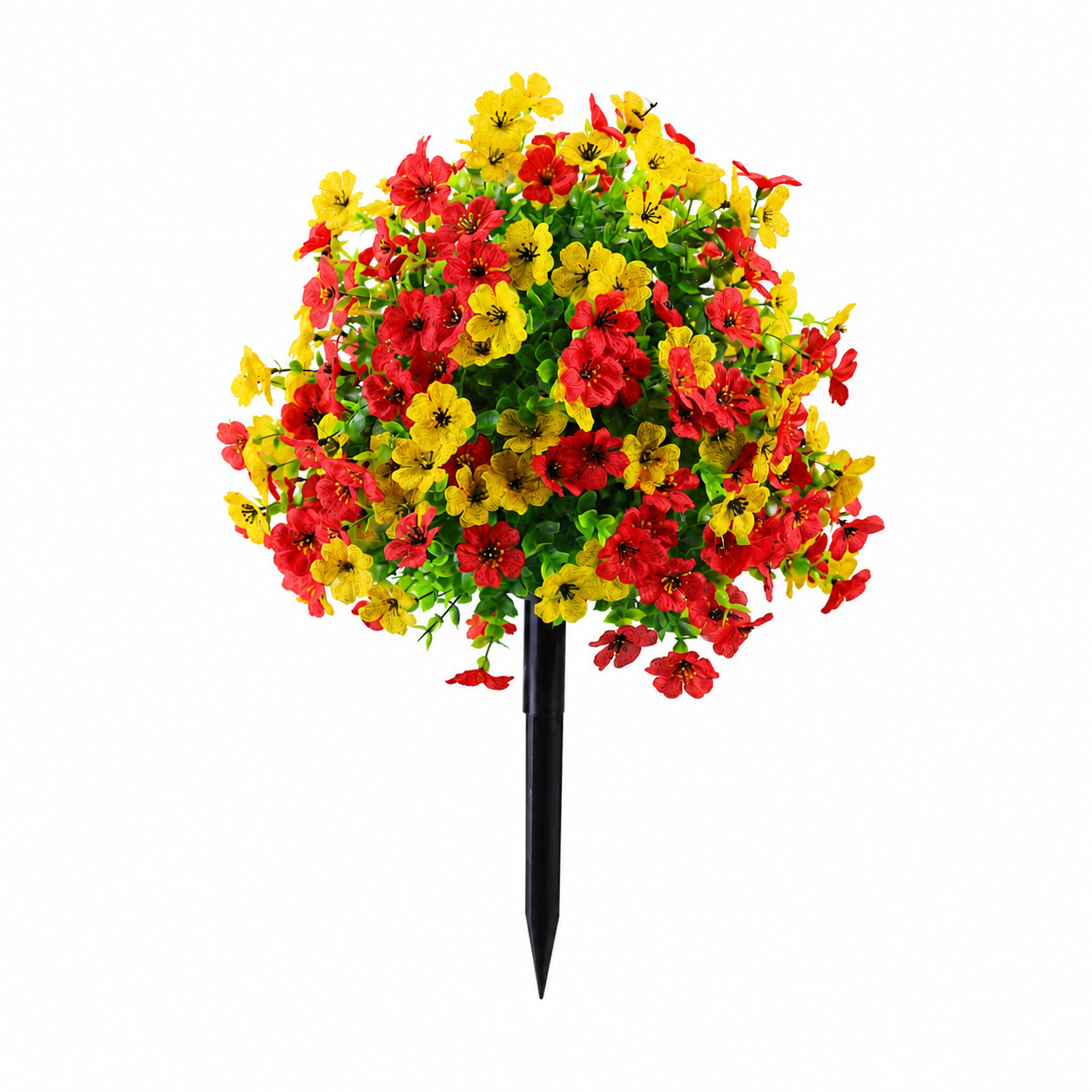 Vibrant Pansy Artificial Flower Stake Ground Spike Garden Backyard Ornament Gift