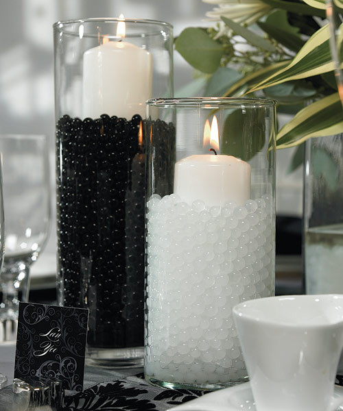 Black Vase Filler For Flower Centerpiece Water Storing Beads