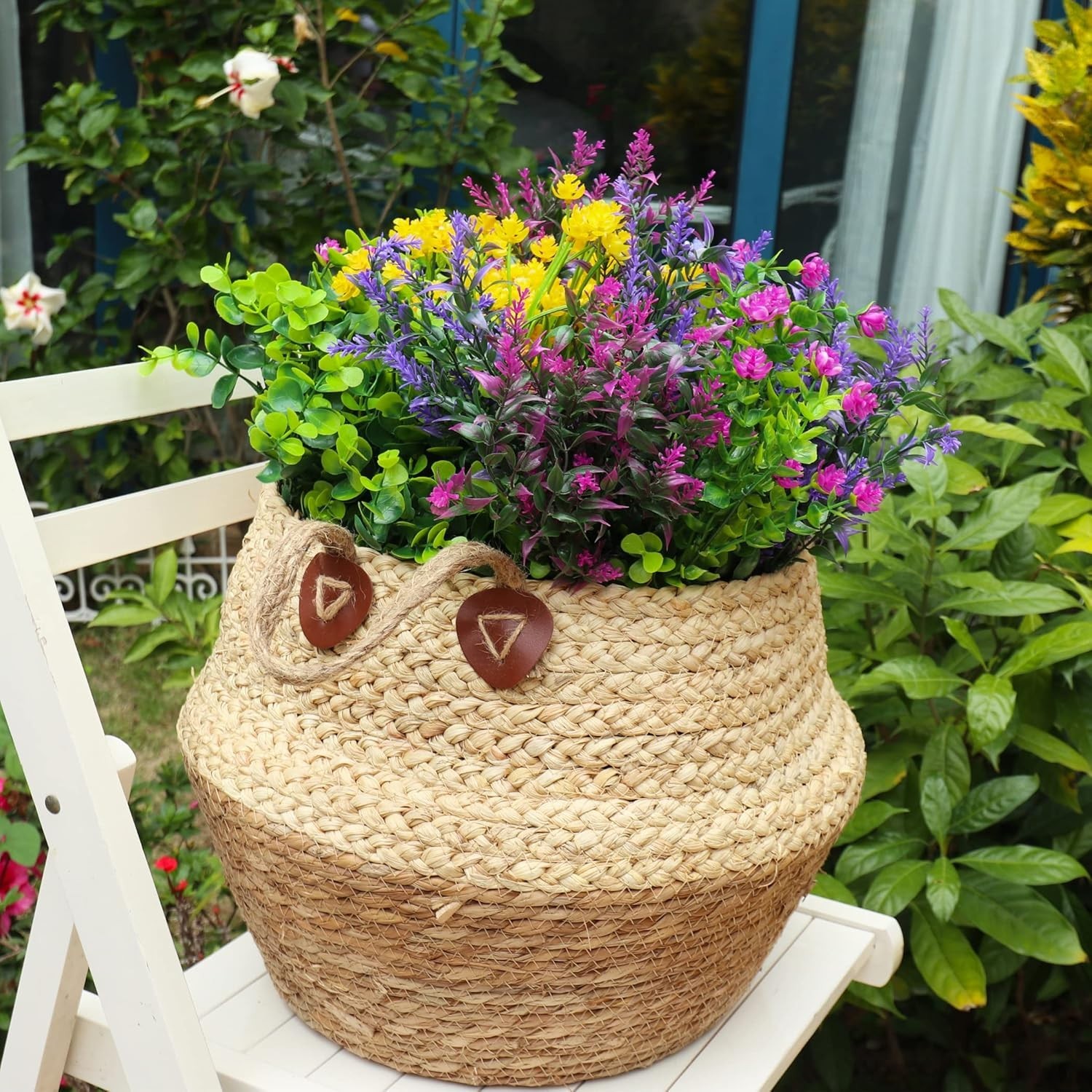 Beautiful Eco-Friendly Artificial Flower Set – 24 Pieces for Any Season Outdoor
